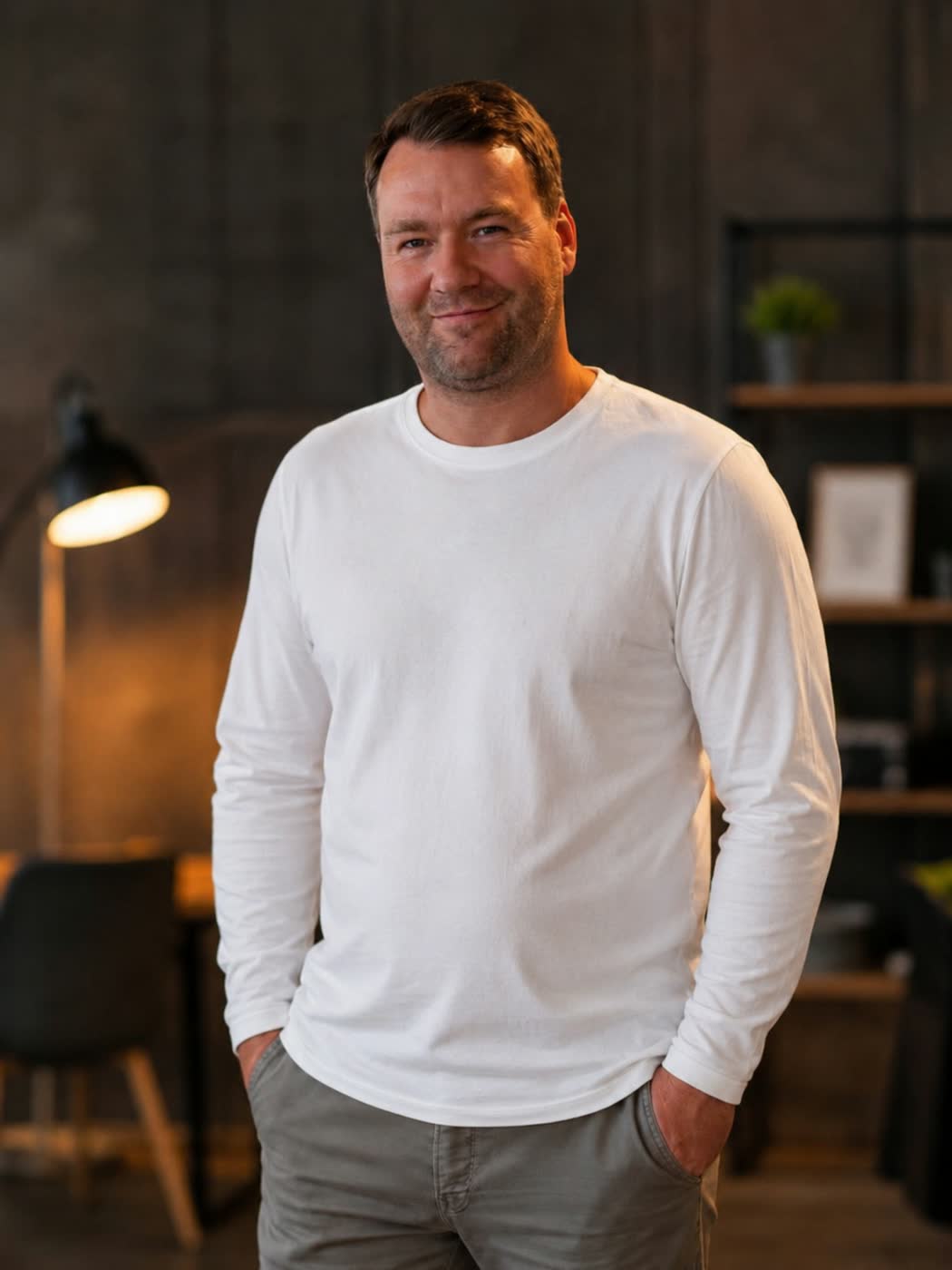 Porträt von Dr. med. Richard Markwart im weißen Pullover